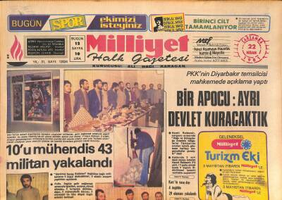 Milliyet Halk Gazetesi 22 Nisan 1981 - Mediha Şenden Şarkılar - Hollandada Atatürk Lalesi GZ126735 - 1