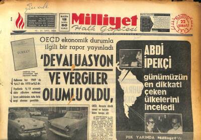 Milliyet Halk Gazetesi 22 Şubat 1971 -Yaşar Kemal TİPden İstifa Etti GZ86465 - 1