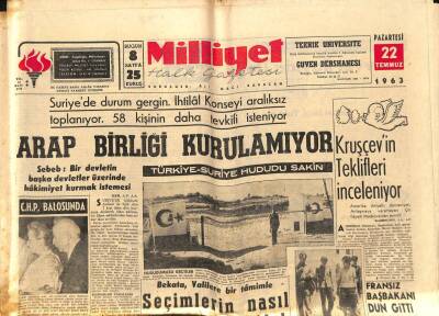 Milliyet Halk Gazetesi 22 Temmuz 1963 - Müzelerimizde Hazret-i Osmana Ait 9 Kuran Var GZ92796 - 1