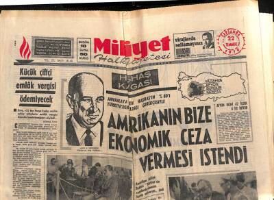 Milliyet Halk Gazetesi 22 Temmuz 1970 - Amerikanın Bize Ekonomik Ceza Vermesi İstendi - ODTÜde İki Öğretim Üyesi Dün Dövüldü GZ118369 - 1