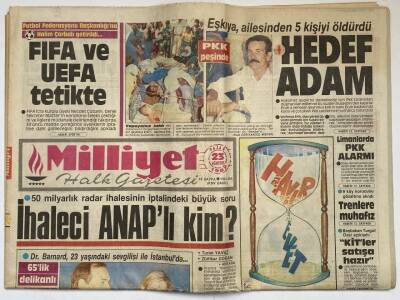 Milliyet Halk Gazetesi 23 Ağustos 1987 - Limanlarda PKK Alarmı GZ60281 - 1