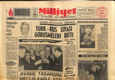Milliyet Halk Gazetesi 23 Aralık 1966 - Türk-Rus Siyasi Görüşmeleri Bitti GZ81301 - 1