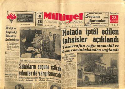 Milliyet Halk Gazetesi 23 Haziran 1960 - 20 Elçi Ve Büyükelçi Emekliye Sevkediliyor GZ79241 - 1