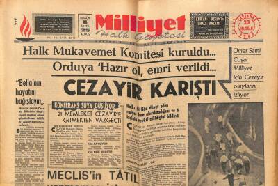 Milliyet Halk Gazetesi 23 Haziran 1965 - Halk Mukavemet Komitesi Kuruldu...CEZAYİR KARIŞTI GZ81167 - 1