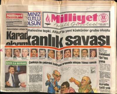 Milliyet Halk Gazetesi 23 Haziran 1991 - Karadenizde Sülfür Alarmı GZ76850 - 1