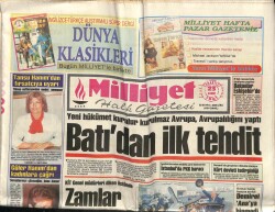 Milliyet Halk Gazetesi 23 Kasım 1991 - İstanbul SHP Topun Ağzında GZ62432 - 2