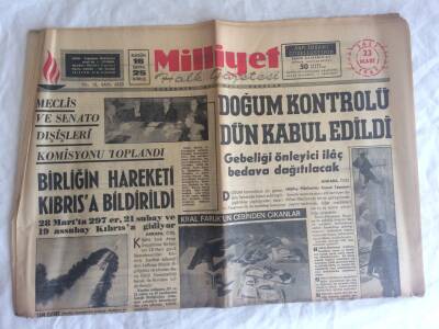 Milliyet Halk Gazetesi 23 Mart 1965 - Boğaz Hattı Vapur Seferleri Kalkıyor GZ73580 - 1