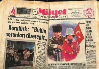 Milliyet Halk Gazetesi 23 Nisan 1973 - Kemâl Tahir Bugün Toprağa Veriliyor - 23 Nisanı Törenle Kutluyoruz GZ122127 - 1