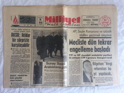 Milliyet Halk Gazetesi 23 Ocak 1968 - Dario Moreno Kriz Geçirdi GZ73567 - 1