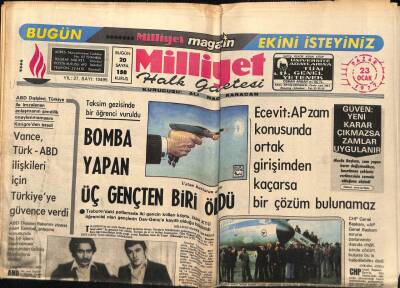 Milliyet Halk Gazetesi 23 Ocak 1977 - Inter-Continentalde Bir Kısım İşçiler Direnişe Başladı GZ88547 - 1