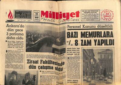 Milliyet Halk Gazetesi 23 Şubat 1971 - Ziraat Fakültesinde Dün Çatışma Oldu GZ79544 - 1