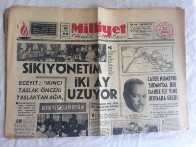 Milliyet Halk Gazetesi 23 Temmuz 1971 - Ecevit İkinci Taslak Önceki Taslaktan Ağır GZ73573 - 1