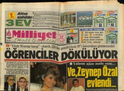 Milliyet Halk Gazetesi 23 Temmuz 1985 - Ve , Zeynep Özal Evlendi GZ62772 - 2