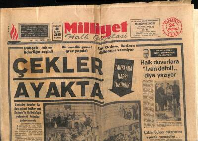 Milliyet Halk Gazetesi 24 Ağustos 1968 - Sovyetler BM Kararını Veto Etti GZ76241 - 1