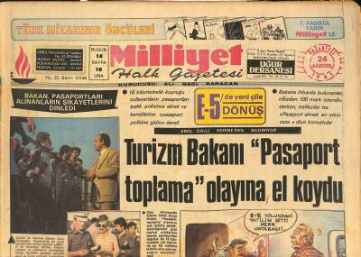 Milliyet Halk Gazetesi 24 Ağustos 1981 - Pop Yıldızı Elton Johnun Tuhaf Kılığı - Bakan , Pasaportları Alınanların Şikayetlerini Dinledi GZ126994 - 1
