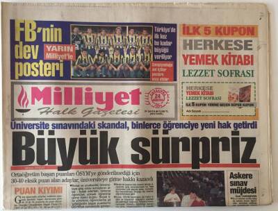Milliyet Halk Gazetesi 24 Ağustos 1994 - Üniversite Sınavındaki Skandal, Binlerce Öğrenciye Yeni Hak Getirdi Büyük Sürpriz GZ20684 - 1