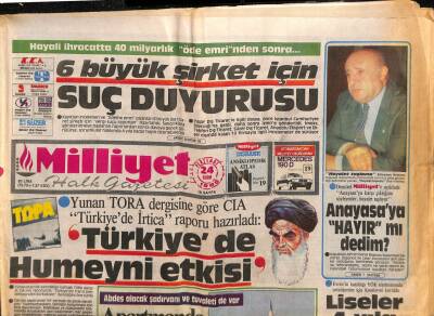 Milliyet Halk Gazetesi 24 Ekim 1985 - Buttonun Oğlu Öldürüldü Mü ? GZ83732 - 1