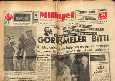 Milliyet Halk Gazetesi 24 Haziran 1964 - Elke Sommer , Nihayet Dünya Evine Giriyor - Papandreuda Amerikaya Dün Gece Vardı GZ118329 - 1