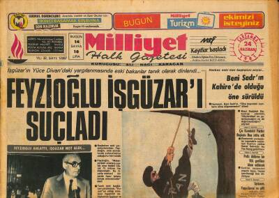 Milliyet Halk Gazetesi 24 Haziran 1981 - Beni Sadr Taraftarları İle Humeyni Yanlıları Çatışıyor - Feyzioğlu İşgüzarı Suçladı GZ126034 - 1
