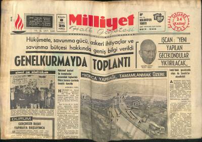 Milliyet Halk Gazetesi 24 Kasım 1965 - Liz Taylor Hamile - Demirel Plânda Yok Ama Programda Var GZ117952 - 1