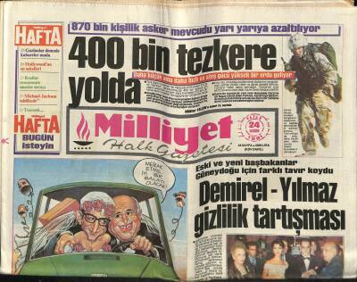 Milliyet Halk Gazetesi 24 Kasım 1991 - 870 Bin Kişilik Asker Mevcudu Yarı Yarıya Azaltılıyor GZ62492 - 1