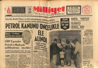 Milliyet Halk Gazetesi 24 Mayıs 1965 - Almanya 283 Milyon Mark Kredi Açıyor GZ81149 - 1