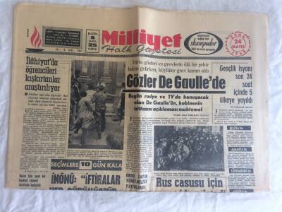 Milliyet Halk Gazetesi 24 Mayıs 1968 - İlahiyatda Öğrencileri Kışkırtanlar Araştırılıyor GZ73570 - 1