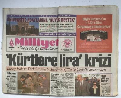 Milliyet Halk Gazetesi 24 Mayıs 1993 - Kürtlere Lira Krizi GZ7136 - 1