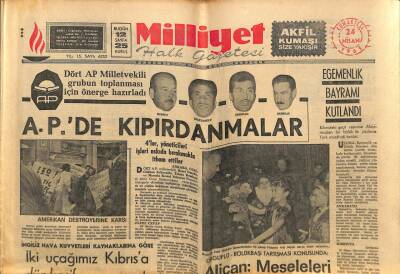 Milliyet Halk Gazetesi 24 Nisan 1965 - APde Kıpırdamalar GZ81137 - 1