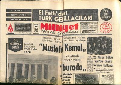 Milliyet Halk Gazetesi 24 Nisan 1970 - 23 Nisan Bütün Yurtta Büyük Törenle Kutlandı GZ118245 - 1