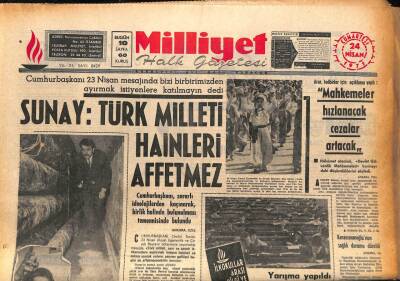 Milliyet Halk Gazetesi 24 Nisan 1971 - Ruslar Uzay İstasyonuna Üç Kozmonot Gönderdi GZ85944 - 1