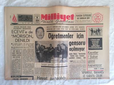 Milliyet Halk Gazetesi 24 Ocak 1967 - TMTF Olayları Meclise Geldi GZ73711 - 1