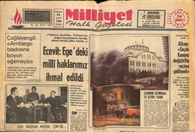 Milliyet Halk Gazetesi 24 Şubat 1976 - Aksaraydan Geçmek , Sırat Köprüsünden Geçmekten Daha Zor GZ114620 - 1