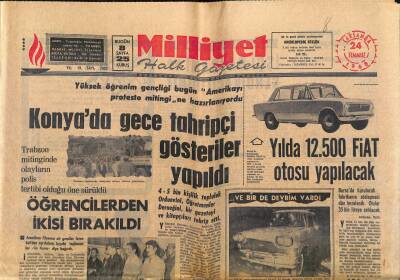 Milliyet Halk Gazetesi 24 Temmuz 1968 - Can Bartu Fenerbahçenin İdmanlarına Katılacak GZ118696 - 1
