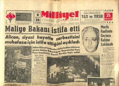 Milliyet Halk Gazetesi 25 Aralık 1960 - Menderesin 2 Avukatı Nezaret Altına Alındı GZ74490 - 1