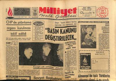 Milliyet Halk Gazetesi 25 Aralık 1966 - CHPde Planlama Organı Kurulması Teklif Edildi GZ81303 - 1