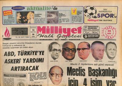Milliyet Halk Gazetesi 25 Ekim 1981 - Devlet Başkanlığı Kupası Bugün Koşuluyor - Meclis Başkanlığı İçin 4 İsim Var GZ127284 - 1