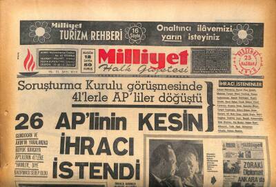 Milliyet Halk Gazetesi 25 Haziran 1970 - Sıkı Yönetim Duruşması Pazartesi Günü Başlıyor GZ87000 - 1