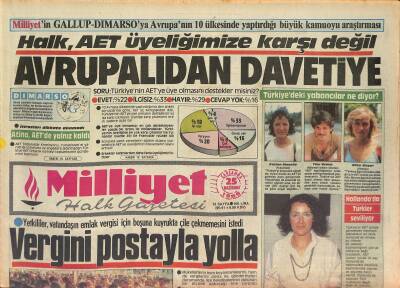 Milliyet Halk Gazetesi 25 Haziran 1986 - Burçin Orhon Yazın Tadını Çıkarıyor - Halk , AET Üyeliğimize Karşı Değil GZ126857 - 1