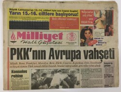 Milliyet Halk Gazetesi 25 Haziran 1993 - PKKnın Avrupa Vahşeti GZ13124 - 1