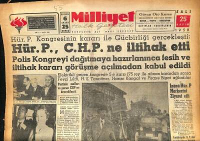 Milliyet Halk Gazetesi 25 Kasım 1958 - Uludağdaki Dinlenme Evi Dün Yandı GZ86100 - 1