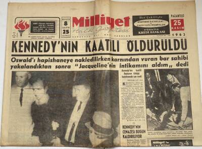 Milliyet Halk Gazetesi 25 Kasım 1963 - İnönü Amerikaya Gitti GZ60276 - 1