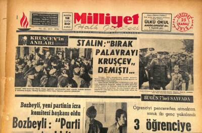 Milliyet Halk Gazetesi 25 Kasım 1970 - Stalin Bırak Palavrayı Kruşçev Demişti.. GZ86639 - 1