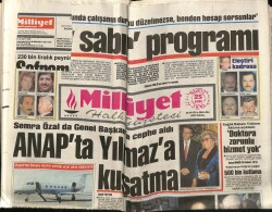 Milliyet Halk Gazetesi 25 Kasım 1991 - Semra Özalda Genel Başkana Cephe Aldı GZ62769 - 2