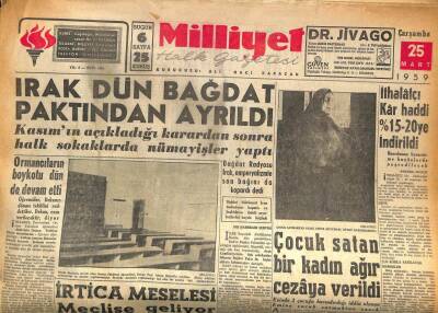 Milliyet Halk Gazetesi 25 Mart 1959 - Üsküdarda Yol İçin 268 Gayrimenkul Yıktırılacak GZ86247 - 1