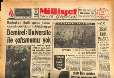 Milliyet Halk Gazetesi 25 Mart 1967 - 2000 Türk İşçisine Bayram Namazını Bir Alman İmam Kıldırdı GZ85814 - 1