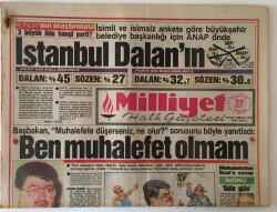 Milliyet Halk Gazetesi 25 Mart 1989 - Anketlere Göre İstanbul Belediye Başkanı Dalan , Dünyayı Sarsan Buluş İki Fizikçi Enerjide Devrim Yaptı GZ16182 - 1