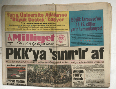 Milliyet Halk Gazetesi 25 Mayıs 1993 - Avrupa PKKyı Dışladı GZ5763 - 2