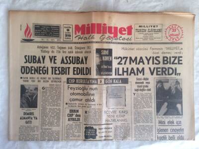 Milliyet Halk Gazetesi 25 Nisan 1967 - Feyzioğlunun Otomobiline Çamur Atıldı GZ73738 - 1