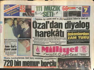 Milliyet Halk Gazetesi 25 Nisan 1988 - Yunanistan Türkiyeden Taviz İstiyor GZ105231 - 1